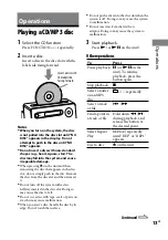 Preview for 13 page of Sony CMT-LX30IR Operating Instructions Manual