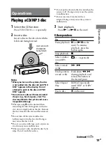 Предварительный просмотр 13 страницы Sony CMT-LX30IR Operating Instructions Manual