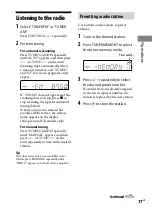 Предварительный просмотр 17 страницы Sony CMT-LX50WMR Operating Instructions Manual