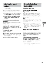 Preview for 45 page of Sony CMT-M100 Operating Instructions Manual