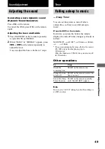 Preview for 49 page of Sony CMT-M100 Operating Instructions Manual