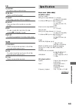 Preview for 63 page of Sony CMT-M100 Operating Instructions Manual