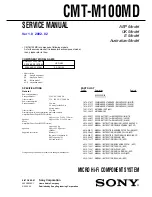 Preview for 1 page of Sony CMT-M100MD Service Manual