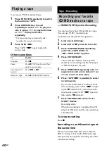 Preview for 40 page of Sony CMT-M333NT Operating Instructions Manual