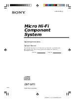 Sony CMT-M70 Primary Operating Instructions Manual preview
