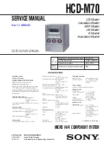 Предварительный просмотр 3 страницы Sony CMT-M70 Primary Service Manual