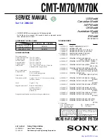 Preview for 1 page of Sony CMT-M70 Primary Specifications