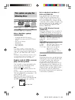 Предварительный просмотр 6 страницы Sony CMT-M700DVD Operating Instructions Manual