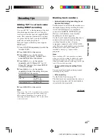 Preview for 43 page of Sony CMT-M700DVD Operating Instructions Manual