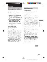 Preview for 47 page of Sony CMT-M700DVD Operating Instructions Manual