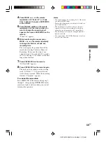 Preview for 59 page of Sony CMT-M700DVD Operating Instructions Manual