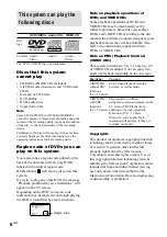 Preview for 6 page of Sony CMT-M90DVD - Micro Hi Fi Component System Operating Instructions Manual