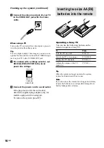 Предварительный просмотр 10 страницы Sony CMT-M90DVD - Micro Hi Fi Component System Operating Instructions Manual