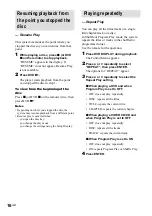 Preview for 16 page of Sony CMT-M90DVD - Micro Hi Fi Component System Operating Instructions Manual