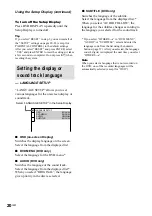 Preview for 20 page of Sony CMT-M90DVD - Micro Hi Fi Component System Operating Instructions Manual