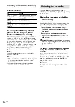 Preview for 34 page of Sony CMT-M90DVD - Micro Hi Fi Component System Operating Instructions Manual