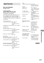 Preview for 53 page of Sony CMT-M90DVD - Micro Hi Fi Component System Operating Instructions Manual