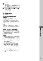 Предварительный просмотр 21 страницы Sony CMT-MD1 - Micro Hi Fi Component System Operating Instructions Manual