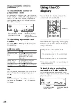 Предварительный просмотр 24 страницы Sony CMT-MD1 - Micro Hi Fi Component System Operating Instructions Manual