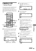 Предварительный просмотр 25 страницы Sony CMT-MD1 - Micro Hi Fi Component System Operating Instructions Manual