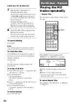 Предварительный просмотр 26 страницы Sony CMT-MD1 - Micro Hi Fi Component System Operating Instructions Manual