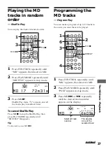 Preview for 27 page of Sony CMT-MD1 - Micro Hi Fi Component System Operating Instructions Manual