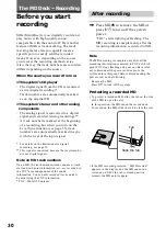 Предварительный просмотр 30 страницы Sony CMT-MD1 - Micro Hi Fi Component System Operating Instructions Manual