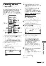 Предварительный просмотр 39 страницы Sony CMT-MD1 - Micro Hi Fi Component System Operating Instructions Manual