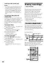 Preview for 40 page of Sony CMT-MD1 - Micro Hi Fi Component System Operating Instructions Manual