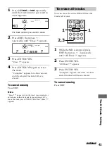 Предварительный просмотр 41 страницы Sony CMT-MD1 - Micro Hi Fi Component System Operating Instructions Manual