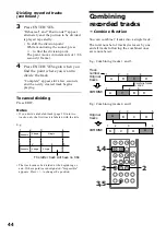 Preview for 44 page of Sony CMT-MD1 - Micro Hi Fi Component System Operating Instructions Manual