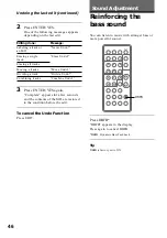 Предварительный просмотр 46 страницы Sony CMT-MD1 - Micro Hi Fi Component System Operating Instructions Manual