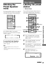 Предварительный просмотр 47 страницы Sony CMT-MD1 - Micro Hi Fi Component System Operating Instructions Manual