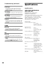 Preview for 58 page of Sony CMT-MD1 - Micro Hi Fi Component System Operating Instructions Manual