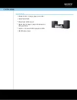 Preview for 1 page of Sony CMT-MX500i Marketing Specifications