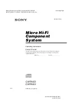 Preview for 1 page of Sony CMT-NE3 - Micro Hi Fi Component System Operating Instructions Manual