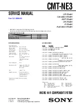 Preview for 1 page of Sony CMT-NE3 - Micro Hi Fi Component System Service Manual