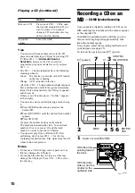 Preview for 10 page of Sony CMT-PX5 Operating Instructions Manual