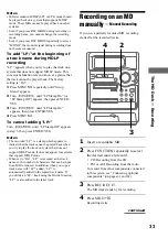 Preview for 33 page of Sony CMT-PX5 Operating Instructions Manual