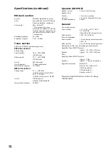 Preview for 72 page of Sony CMT-PX5 Operating Instructions Manual