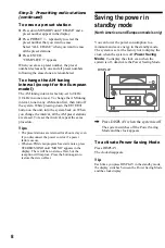 Preview for 8 page of Sony CMT-RB5 - Micro Hi Fi Component System Operating Instructions Manual