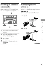 Предварительный просмотр 21 страницы Sony CMT-RB5 - Micro Hi Fi Component System Operating Instructions Manual