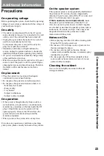 Preview for 23 page of Sony CMT-RB5 - Micro Hi Fi Component System Operating Instructions Manual