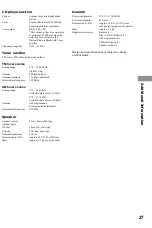 Предварительный просмотр 27 страницы Sony CMT-RB5 - Micro Hi Fi Component System Operating Instructions Manual