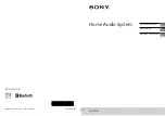 Предварительный просмотр 1 страницы Sony CMT-SBT20 Operating Instructions Manual