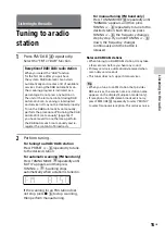 Preview for 15 page of Sony CMT-SBT20B Operating Instructions Manual