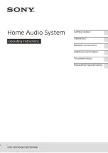 Preview for 1 page of Sony CMT-SBT300W Operating Instruction