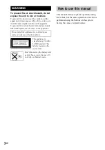 Preview for 2 page of Sony CMT-SE1 Operating Instructions Manual