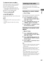 Preview for 9 page of Sony CMT-SE1 Operating Instructions Manual