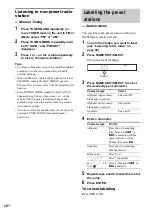 Preview for 40 page of Sony CMT-SE5 Operating Instructions Manual